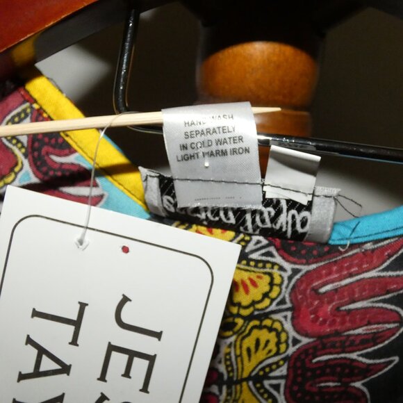 NWT Jessica Taylor Multicolor Rayon Sleeveless Tank Dress Handkerchief One Size - Picture 4 of 7